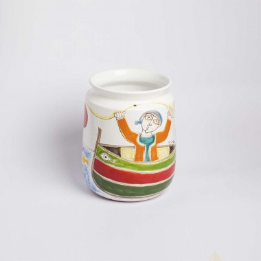 Vaso tondo Folk Pescatore VS518FKEP Vaso tondo Folk Pescatore VS518FKEP